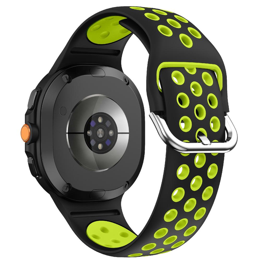 Multi-Hole Dual Color Silicone Strap for Samsung Galaxy Watch8 Classic 46mm/Watch8 40mm/44mm Breathable Watch Band