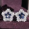 Korean Style Snowflake Zircon Earrings - High-End Fashion Jewelry for Women, Perfect Christmas Gift
