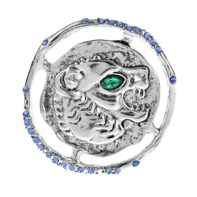 

Новая брошь с головой тигра, булавка с зеленым глазом и животным