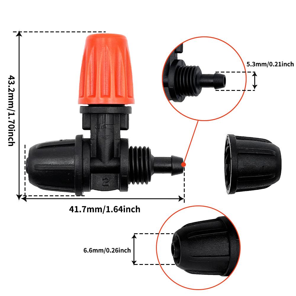 10M-30M DIY Automatic Plant Watering System Mist Irrigation Kit, 1/4" Drip Tubing with Two-Ways Connector and Locking Misters