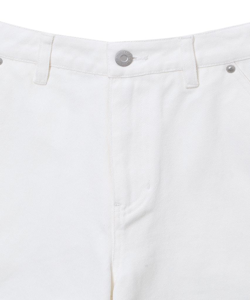 Syupeodeulai Women'S Logo Stitch Shorts Off-White Sdfltcq55Owh