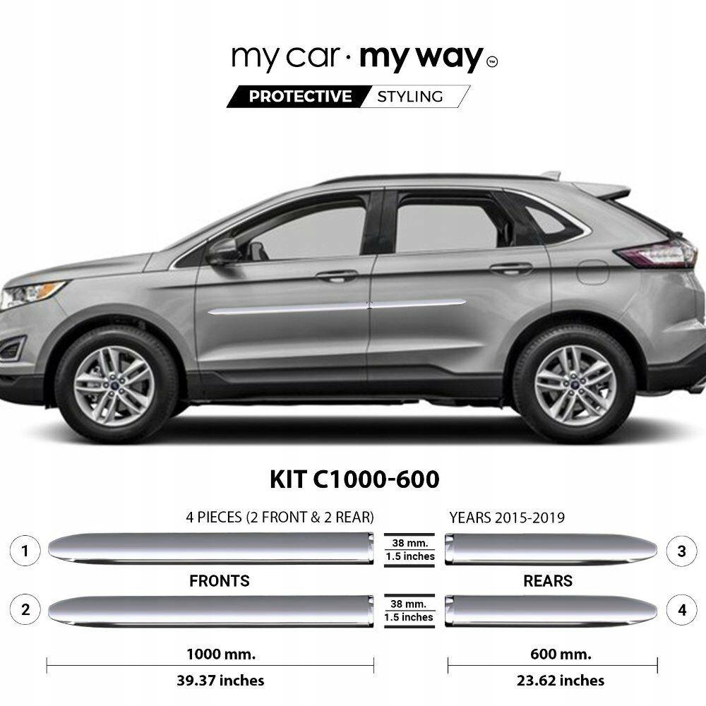 Ford Edge - Chrome Side Door Protective Strips Sr