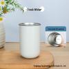 Stainless Steel Toothbrush and Mouthwash Cup Set for Couples and Kids