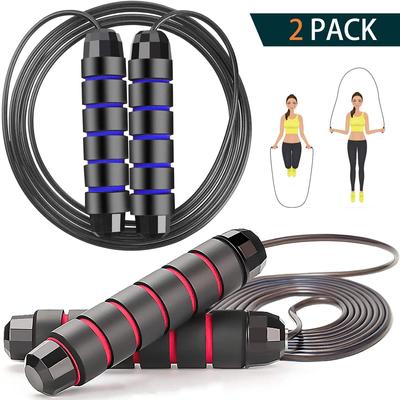 2balení Rychlý švihadlo s kuličkovým ložiskem Nastavitelné švihadlo Crossfit Cvičení Fitness Trénink Protiskluzová rukojeť