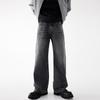 Jeans men's high street washed old men's American retro cleanfit wide-leg pants straight and thin floor-mopping trousers