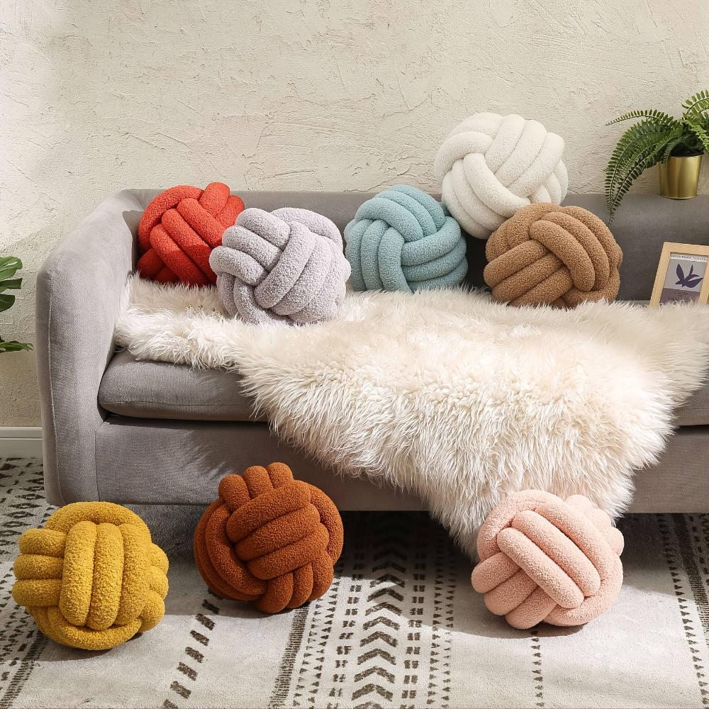 Single Ball Pillow - Classic Textured Design for Sofa, Bed, Living Room Decor - Cozy Home Accent, Pillows for Couch, Comfortable Bedding