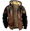 Autumn/Winter Retro Arctic Velvet Hooded Men's Sweatshirt