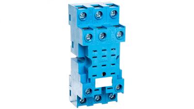 Socket for Series 55.33/85.03 Modules 99.01, Screw Terminals, DIN 35mm Rail Mounting (Metal Clip) 94.73Sma
