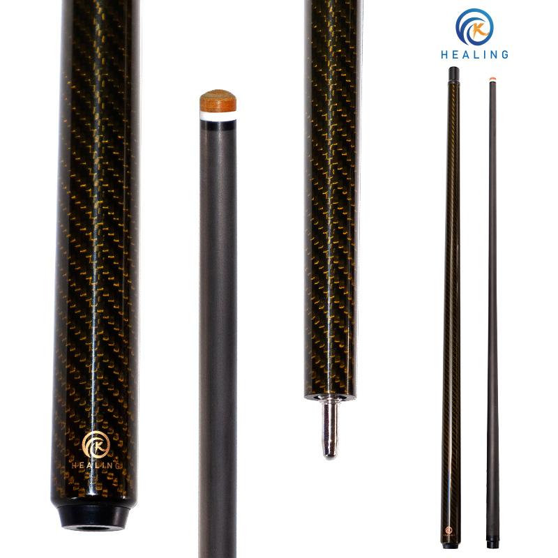 OKHEALING Carbon Fiber Pool Cue Stick Low Deflection Billiard Cue 12.4mm Tip, Uni-loc Joint 147cm/58inch 19Oz Weight, Play Cue золотой
