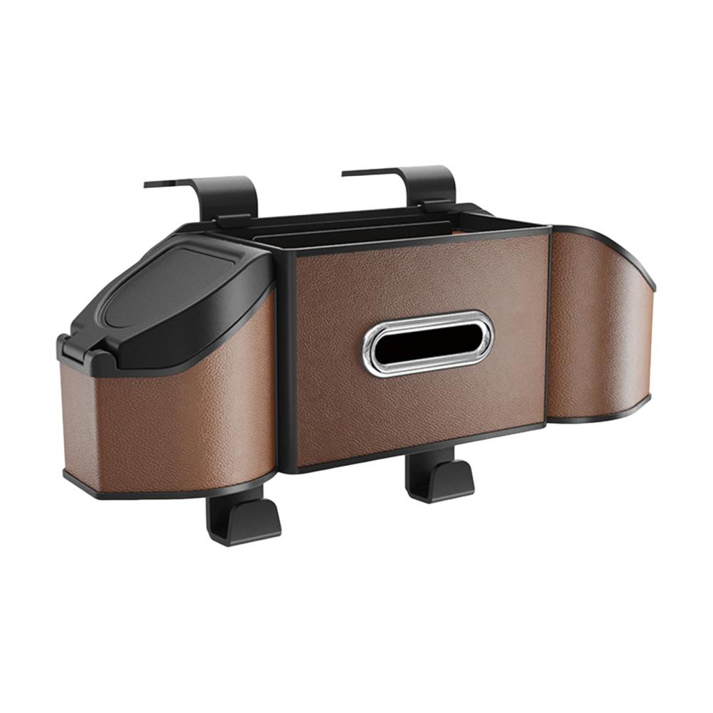 Car Seat Storage Box Car Backseat Storage Box Organizer with 2 Drink Cup Holder Multifunctional Car Interior Space Saver for SUV