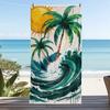 Summer Colorful Tropical Leaves Print Beach Towel Soft Quick Dry Sand Resistant Absorbent Beach Blanket for Beach Pool Gym Yoga