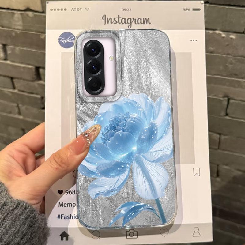 Luxury Flowers Case For Samsung A56 A16 A17 A07 S24 S25 FE Xiaomi Redmi Note 14 13 Pro 14C A5 Huawei Honor 400 200 Lite Pro iPhone 16 Shockproof Cover