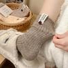 Button Label Mid-Tube Socks Middle Tube Snow Boot Socks Fashion Knitted Socks