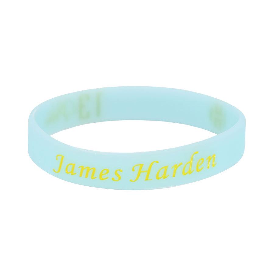 Douyin Popular NBA Star Signature Luminous Silicone Sports Bracelet/Wristband