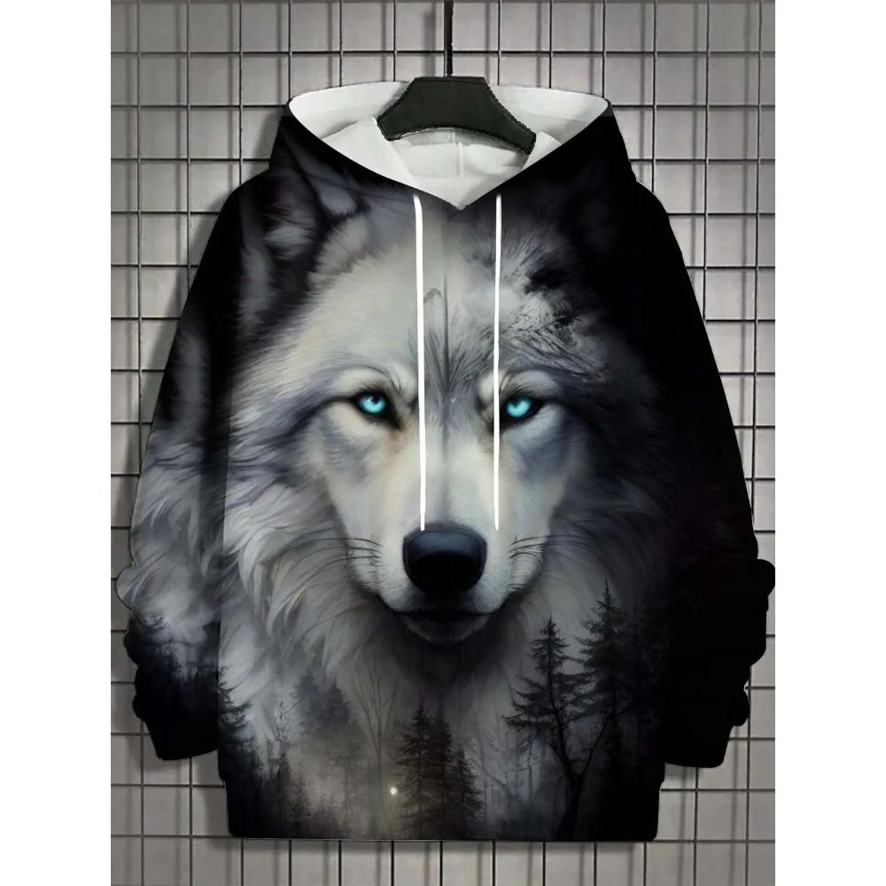 Men's Animal Print Versatile Comfort Hoodie Fashion Hoodies Sweatshirts Men’s