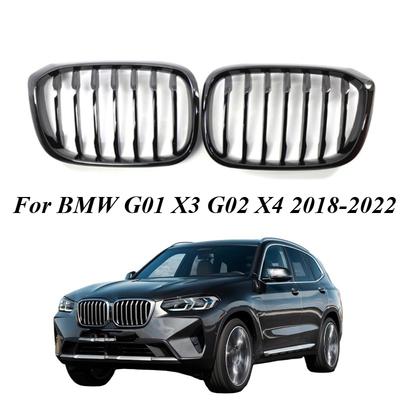 Front Kidney Replacement Glossy Black Single Double Grill Grille For BMW G01 X3 G02 X4 2018-2022 Front Grille Racing Grills New
