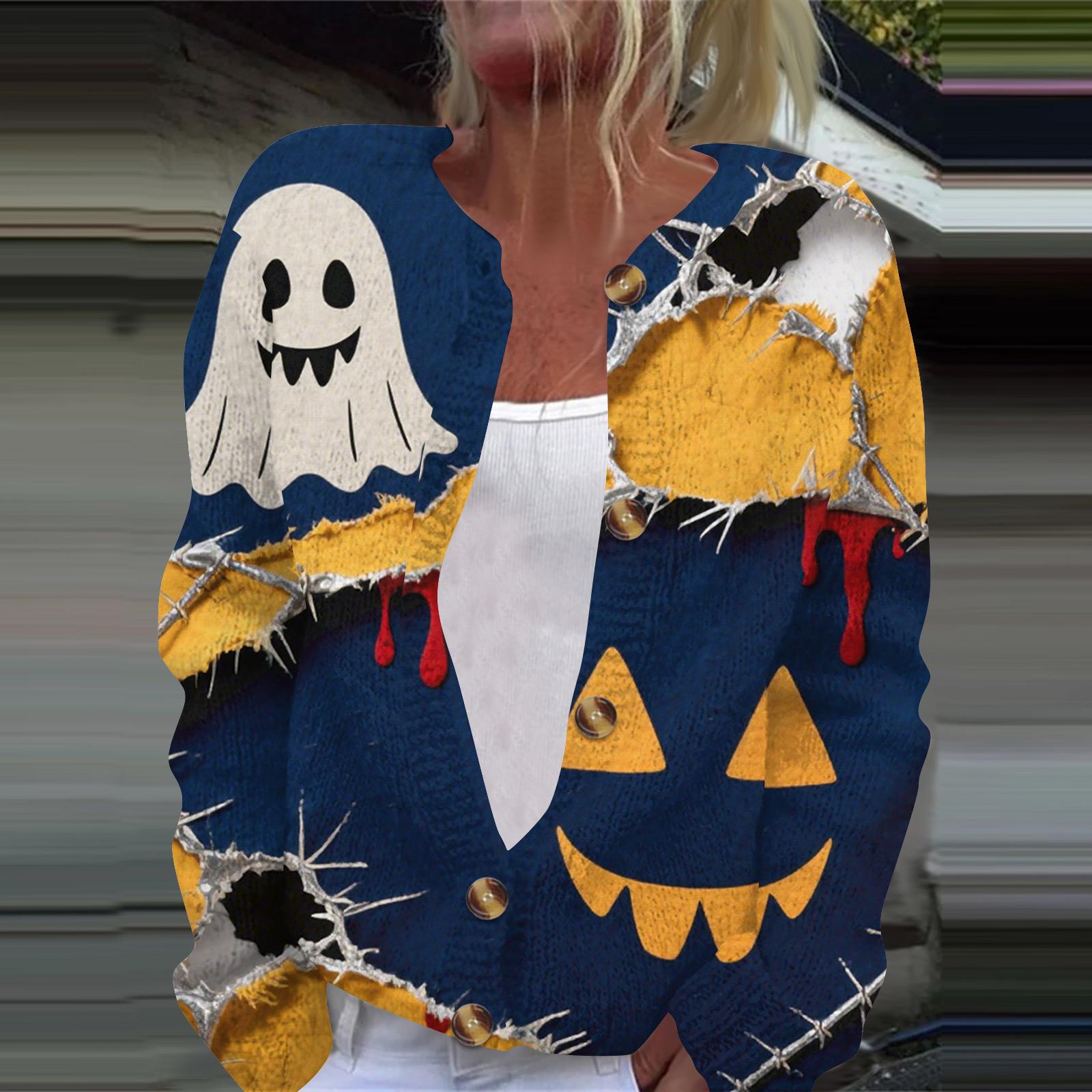 

Женская модная принтованная куртка с длинным рукавом и вязанным кардиганом на пуговицах L