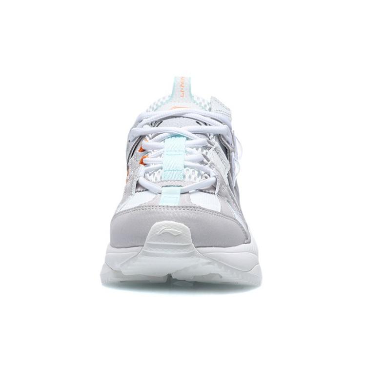 Li Ning Nebula M1 Textile, Synthetic Leather Cushioning Low top Sports Casual Shoes Women's White Gray AGCQ244-1