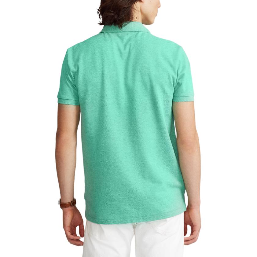Polo Ralph Lauren Solid Color Logo Embroidered Slim Fit Short Sleeve Polo Shirt Men Tops Green MNPOKNI1N821119-300
