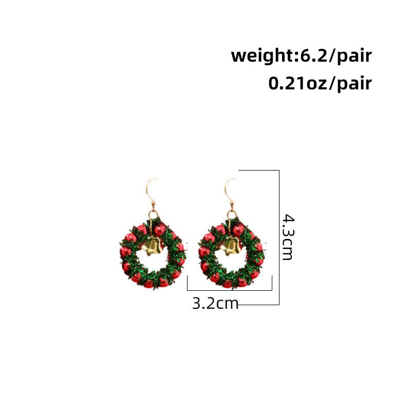 Personalized Christmas earrings, stud earrings, female creative new bells, Christmas tree gifts