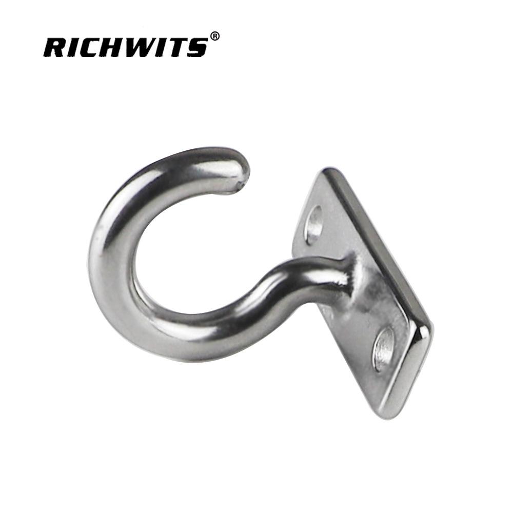 Stainless Steel 304 Marine Hook: Flat Plate, Curved, Question Mark, Ceiling Fan, Coat, and Hat Hook