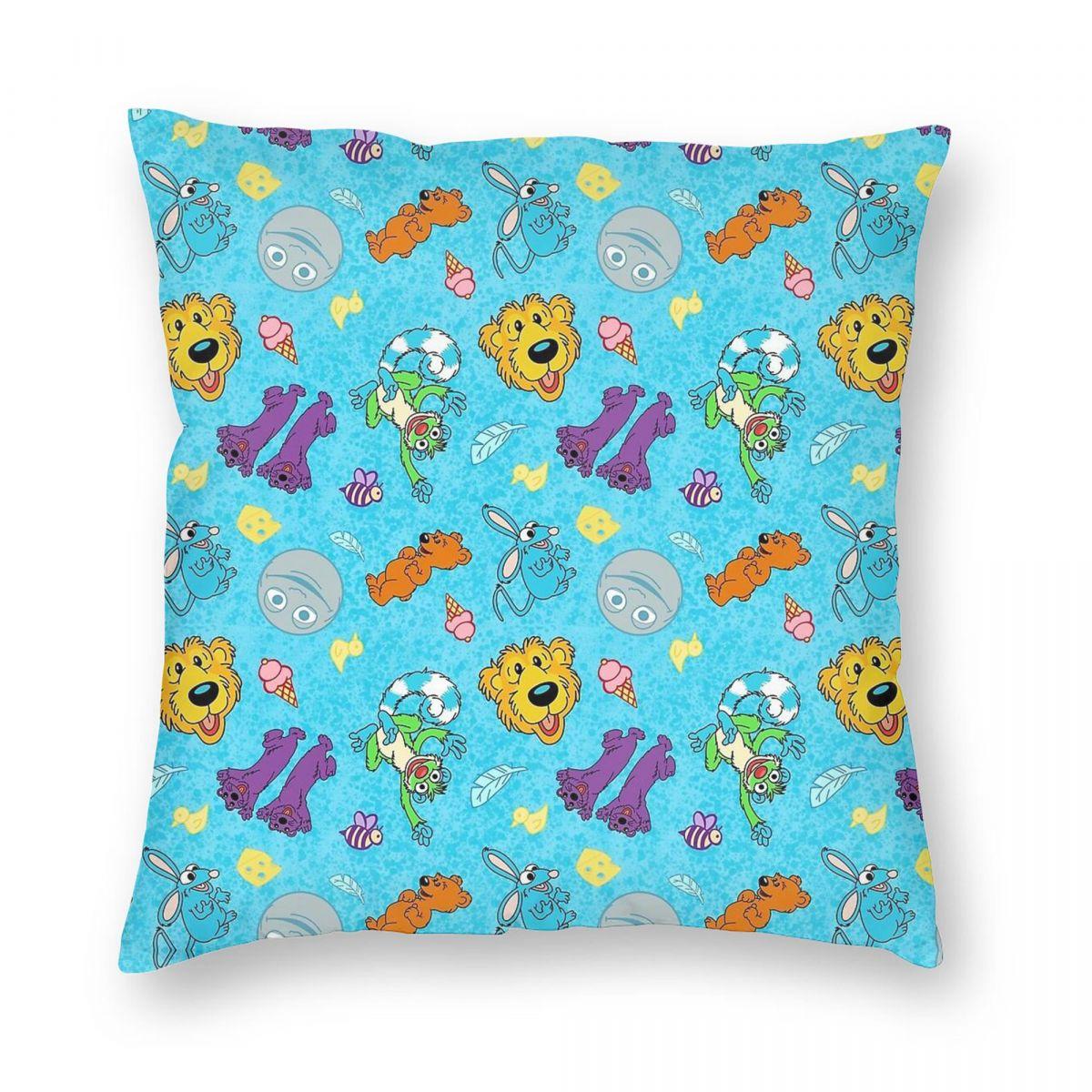 

Подушка Квадратная Наволочка Медведь в Большом Синем Доме Полиэстер Лен Бархат Узор Декор Наволочка Подушка для Дивана 45x45 12x12Inch