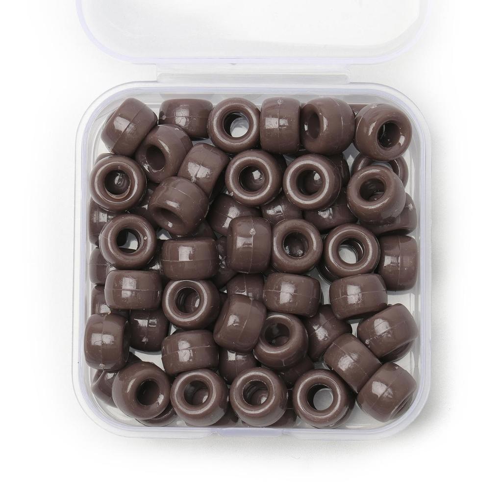 80 peças/caixa 6x9mm Contas de pônei coloridas a granel Contas espaçadoras soltas para fazer acessórios de joias Artesanato faça você mesmo