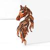 Horse Brooch Sparkling Rhinestones Inlaid Enamel Brooch Pin Clothes Hats Bags Badge Fashionable Accessory