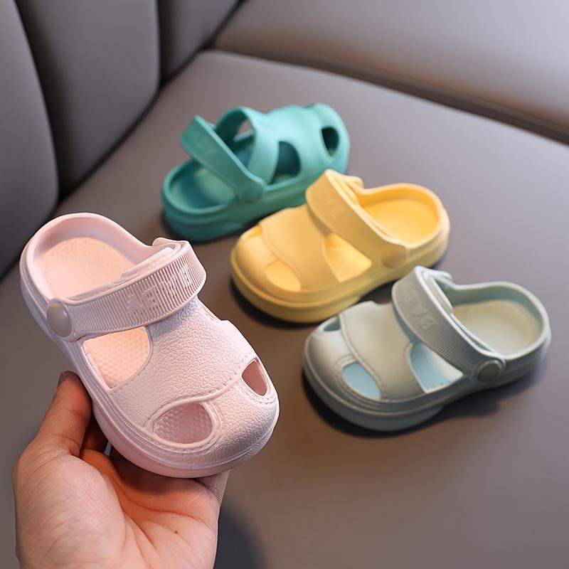 Children Slip-On Sandals Soft EVA Sole Breathable Ventilation Holes Non-Slip Indoor/Outdoor Footwear for Kids Lightweight All-Season Comfort Sandals