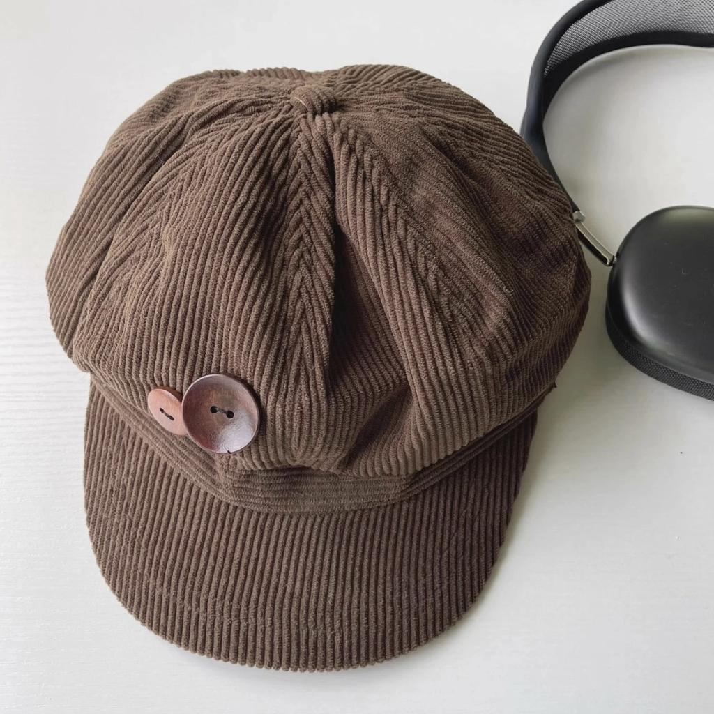 Instagram influencer beret women's summer thin British retro black design, niche and eye-catching small bud hat