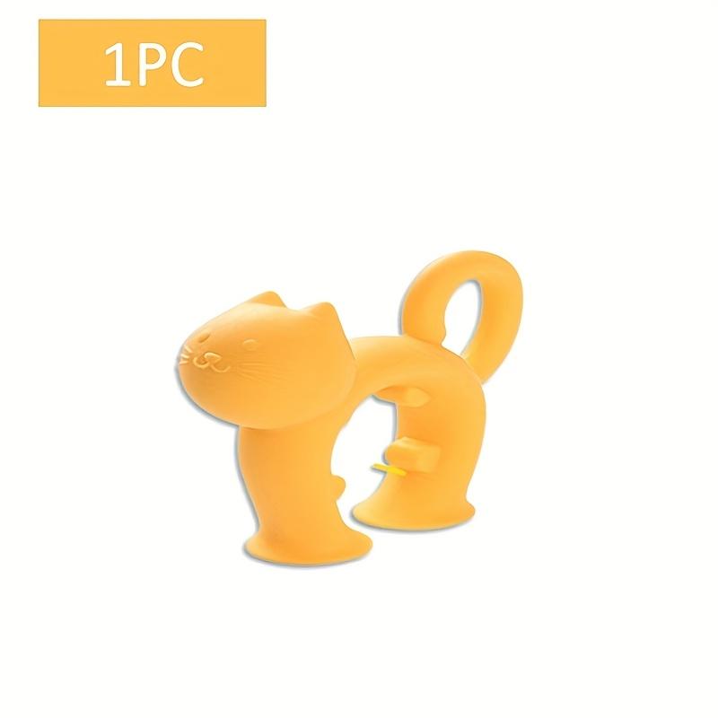 1Pc Cat Shaped Silicone Spoon Holder and Pot Holder - Heat Resistant, Soft Kitchenware Holder 1 жёлтый