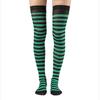 Halloween & Christmas Striped Thigh-High Cosplay Socks: Women's Slimming Over-the-Knee Stockings