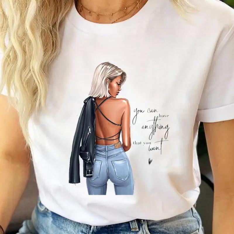 Beauty Flower Graphic Streetwear Fashion Girls TShirts Harajuku Y2K Clothes Short Sleeve Summer Tee Casual FeUnisex ONeck Tops