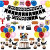Friends Birthday Decorations, Friend TV Show Birthday Party Decorations, The One Where Turns Banner Hanging Swirl Balloon Cake Cupcake Topper for TV