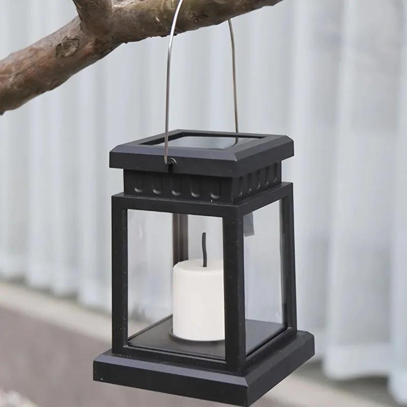 Outdoor Solar Garden Lights Retro Palace Lantern Hanging Candle Lamps Landscape Lighting Floor Solar Lights for Garden Decor
