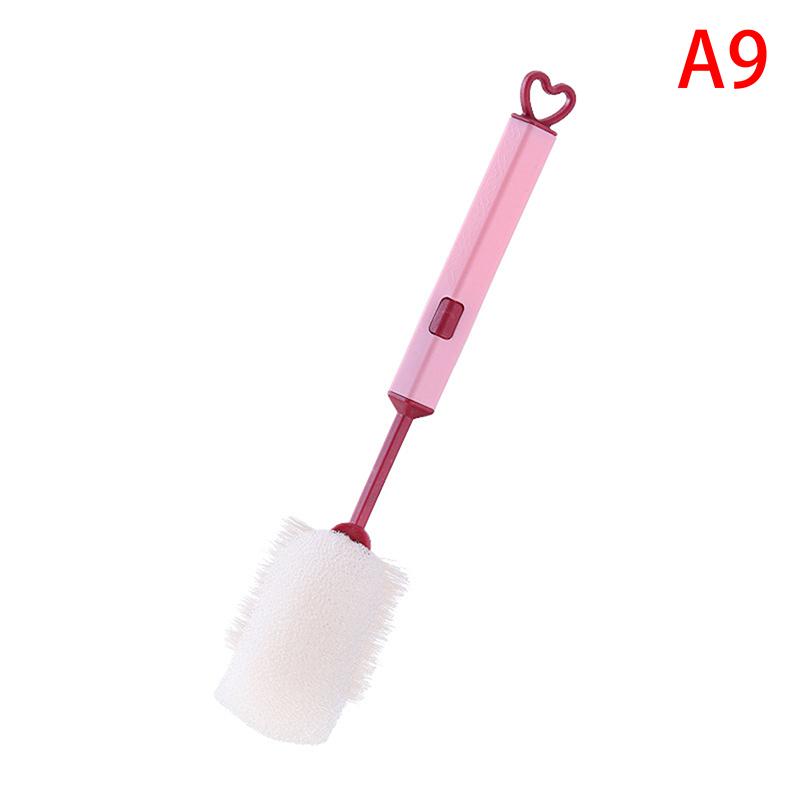 1 ks měkký štětec na hrnek s houbou Dlouhá rukojeť Štětec na láhve s houbou Nápojové sklenice na víno Skleněná lahev Skleněný kelímek Mytí Čištění kuchyně