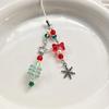 Christmas Tree Phone Chain Snowflakes Water Drop Anti-Lost Lanyard Earphone Case Pendant Bag Decor