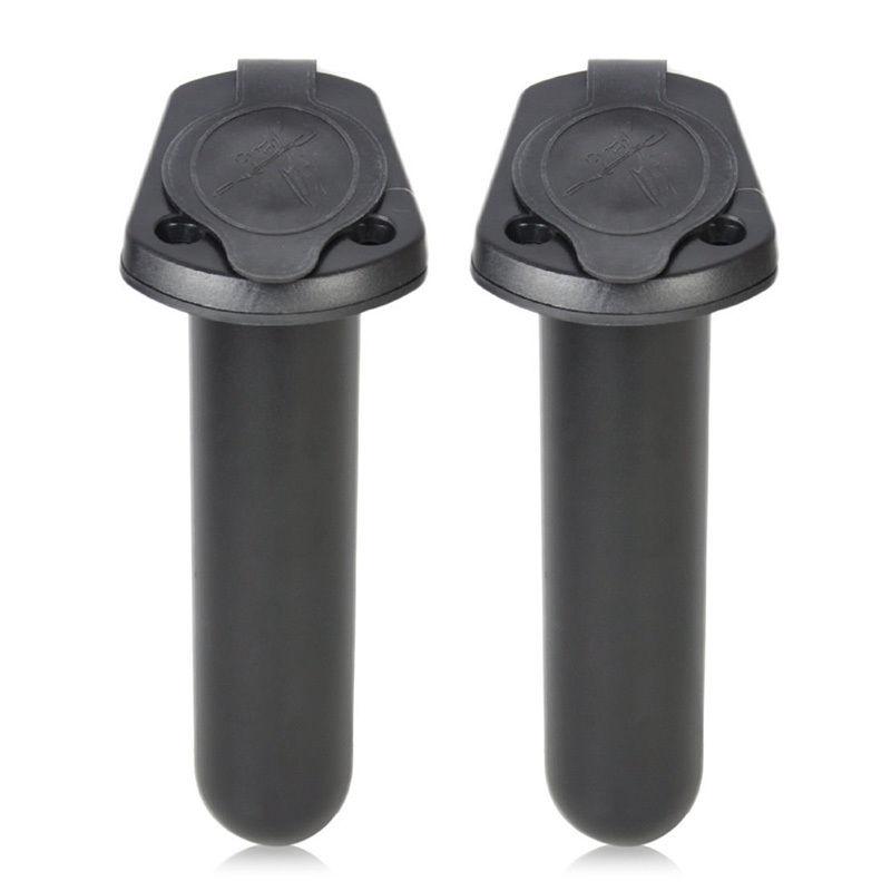 2 Pcs Plastic Flush Mount Fishing Rod Holder Cap Gasket Kayak Boat Canoe Tackle