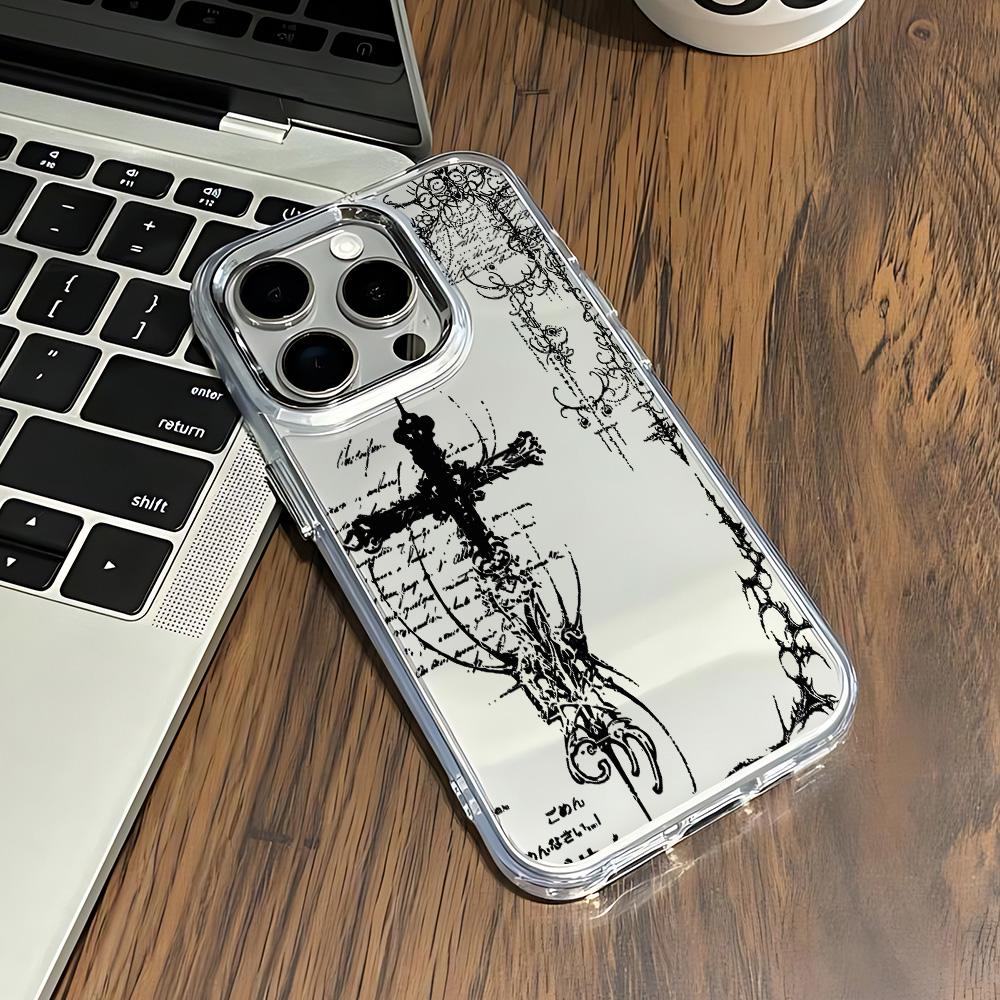 Black Retro Gothic Style Y2K Phone Case For Samsung Galaxy A56 A36 A26 A06 A55 A35 A16 A54 A34 A25 A24 A15 A14 A73 A53 A33 4G 5G