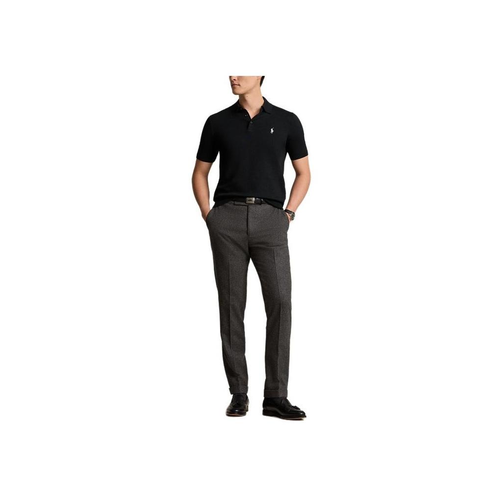 Polo Ralph Lauren Standard Fit Logo Polo Shirt Men Tops Black MNPOSWE1N820035