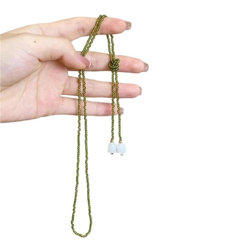 

Elegant Necklace with Beads Multifuntional Adjustable Chain Necklace Beads Texture Perfect for Various Charm and Comfort 1