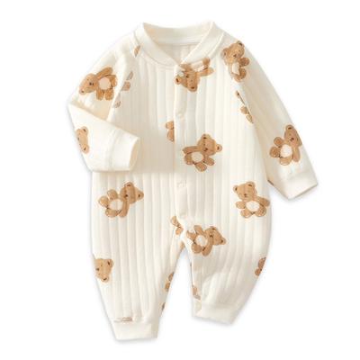 Baby Baby Newborn Long Bear 73 Months [Reegoo Peter] Coveralls, Clothes, Boys, Girls, Clothes, Clothes, Rompers, 100% Cotton, Sleeves, Filled, 6-9