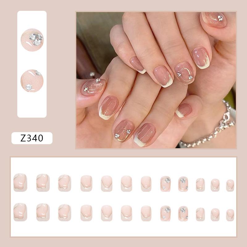 Wear Nail Diamond Small Fresh Three-dimensional Pattern Love Bow Nail Patch Nail Wear Nail Product