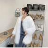 New Fashion Imitation Fur Coat Women's Versatile Knitted Spice Girl Fur Coat Women's Foreign Style Medium and Long Long Hair Coat