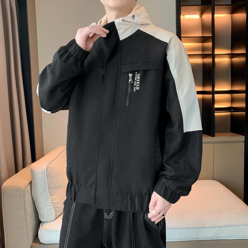 Jacket men's color blocking 2025 autumn and winter new men's youth windproof fashion casual top jacket trend