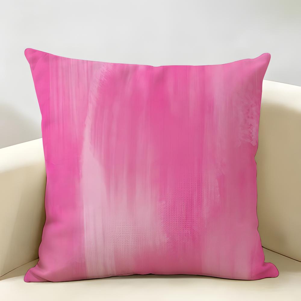 Vintagepink Bstract Pattern Cushion Cover Natural Linen Organic Fabric Double-Sided Printing Breathable Perfect For Home Decor