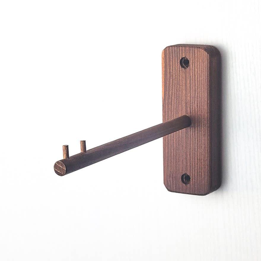Large Outdoor Wall-Mounted Solid Wood Hook Wind Chime