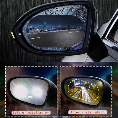 1PCS Car Rearview Mirror Rainproofprotective Rain Proof Anti Fog Protective Waterproof Film Sticker  Sticker Car Window Transpar