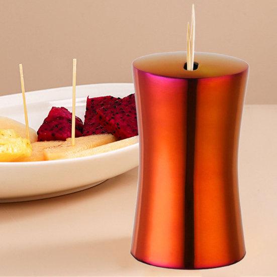 Toothpick Holder Large Capacity Dustproof Moistureproof Stainless Steel Mini Dining Table Toothpick Dispenser Container Kitchen Gadget