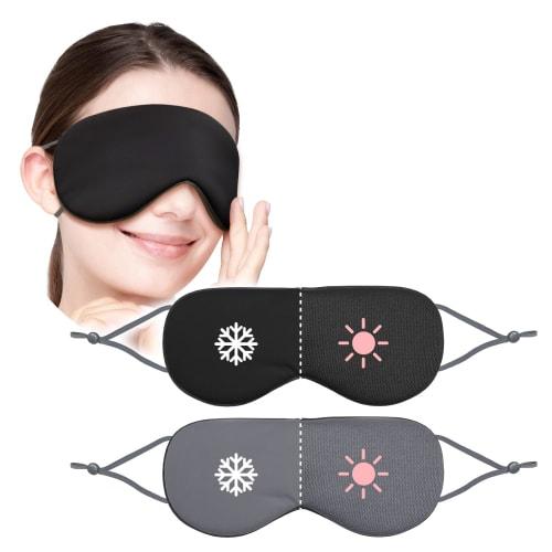 JOAMO Sleep Mask, Supervised by a Sleep Advisor, 2-Piece Set with Ear Hooks for Light Blocking, Restful Sleep, and Lightweight Travel Sleep Aid (Black